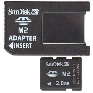  SanDisk 2GB Memory Stick Micro (M2) with Adapter 