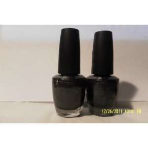  Opi Black Satin Nail Polish Set of 2 0.5 Oz 15 Ml Beauty