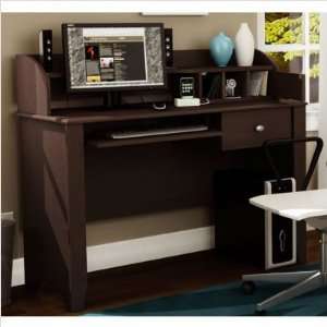  Compact fit Transitional Secretary Desk in Chocolate 