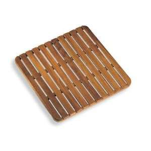   Complements Tapie 23 3/5L Square Shower Mat in Teak Wood Tapie 7221