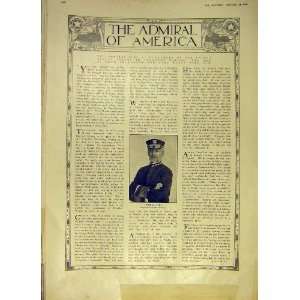  Admiral Sims Portrait United States Print 1918 Ww1 War 