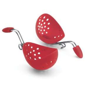   & Co Cuisipro Egg Silicone Poacher Set of 2, Red