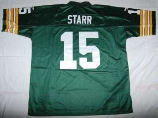 BART STARR PACKERS REEBOK NFL SEWN THROWBACK JERSEY M  