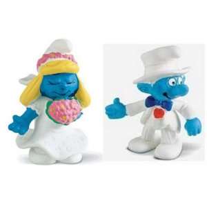  Bride & Groom Smurf Figures Set of 2 Items Toys & Games