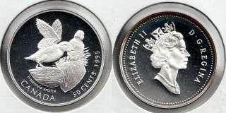 1995 Canadian 50C Silver Proof Bird Coin PUFFIN  