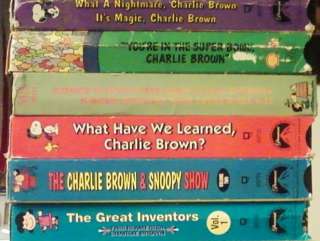extra rare CHARLIE BROWN / PEANUTS VHS MOVIE COLLECTION  