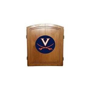   NCAA Virginia University Cavaliers Dart Board Cabinet Sports