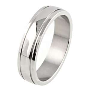  316L High Polish Stainless Steel Wedding Ring   Size 8 