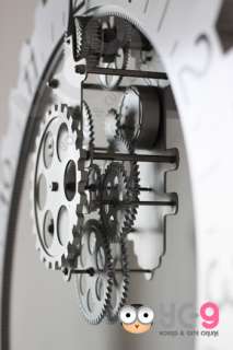Retro Modern Contemporary Mechanical Gear Wall Clock  