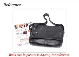 Mens genuine leather briefcase messenger shoulder bag  