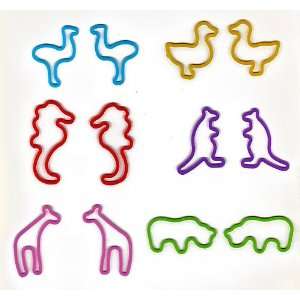  Silicone Bracelets Bands in Six Colors and Six Animals 