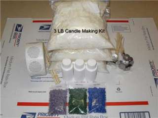 3Lb Soy Candle Making Kit  Wax,wicks,stickums,scent++more 11+Yrs 