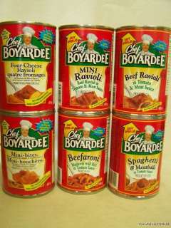 CHEF BOYARDEE ready to eat CANNED PASTA several choices  
