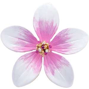   Hawaiian Flower Swarovski Crystal pin brooch and Pendant Jewelry