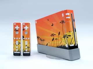 Professional Skin Sticker Cover For Nintendo Wii + 2RC  