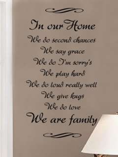 In our home we do Vinyl Wall Lettering Words Sticky Art  