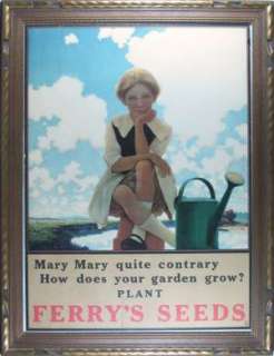 MAXFIELD PARRISH   VINTAGE MARY MARY QUITE CONTRARY FERRYS SEEDS 