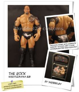 WWE custom The Rock Samoan tats john cena Dwayne Johnson Wrestlemania 