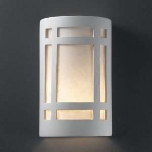 Ambiance Open Top and Bottom Small Craftsman Window Wall Sconce Finish 
