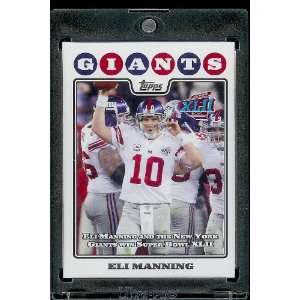 2008 Topps # 316 Eli Manning PSH (Super Bowl XLII Celebration) Post 