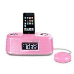  iLuv Pink Dual Alarm Clock with Bed Shaker for your iPod 