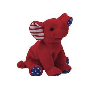  Ty Beanie Babies Righty Patriotic Elephant in Red Toys 