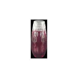  Dale Tiffany Crystal Red Marble Large Vase