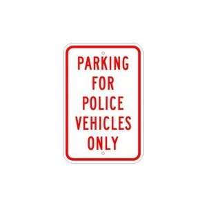  Parking For Police Vehicles Only Parking Signs   12x18 