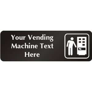 Vending Machine Symbol Sign DiamondPlate Aluminum, 6 x 2
