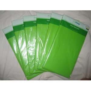 Neon Green Vinyl Tablecloths (Set of 6) 