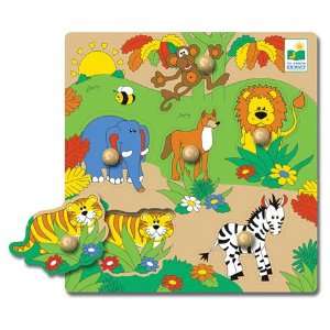   & LEARN ELECTRONIC WOODEN PUZZLE SAFARI ANIMALS