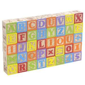  Wooden Alphabet Blocks 40 Pieces Toys & Games