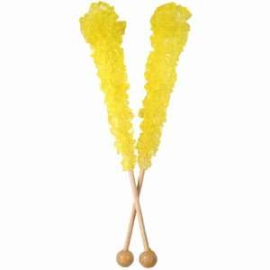 Rock Candy Sticks Wrapped Lemon 20ct  Grocery & Gourmet 