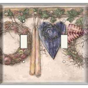  Double Switch Plate OVERSIZE   Wreaths