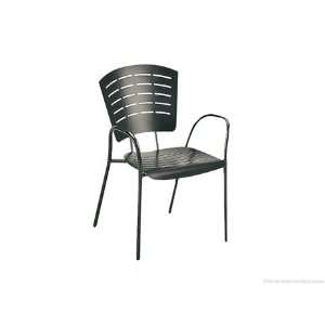  Woodard Brio Wrought Iron Metal Arm Stackable Patio Dining 